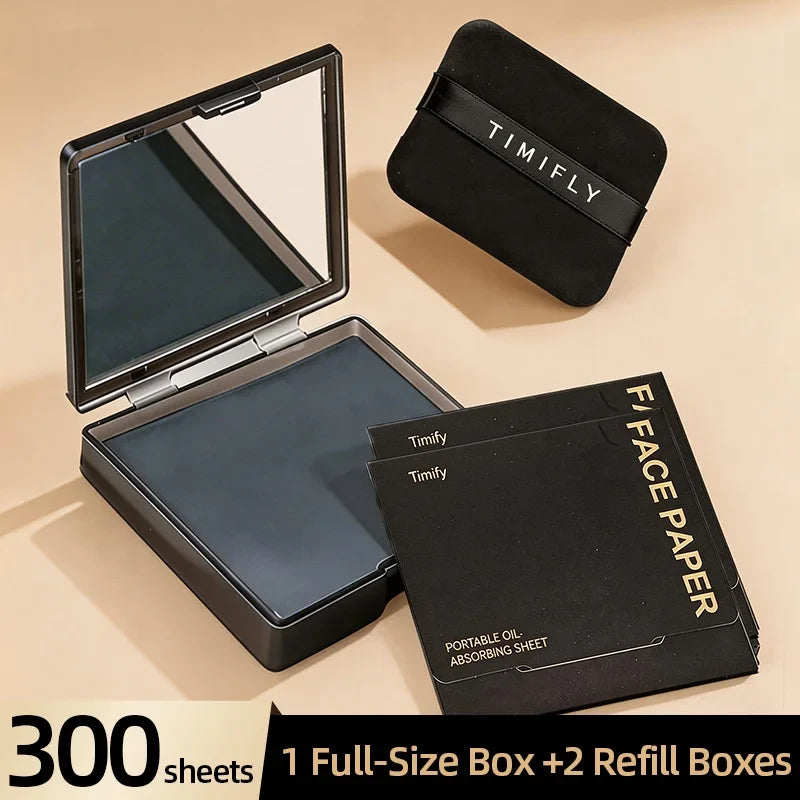 Portable Oil Blotting Paper Set for Effortless On-the-Go Shine Control