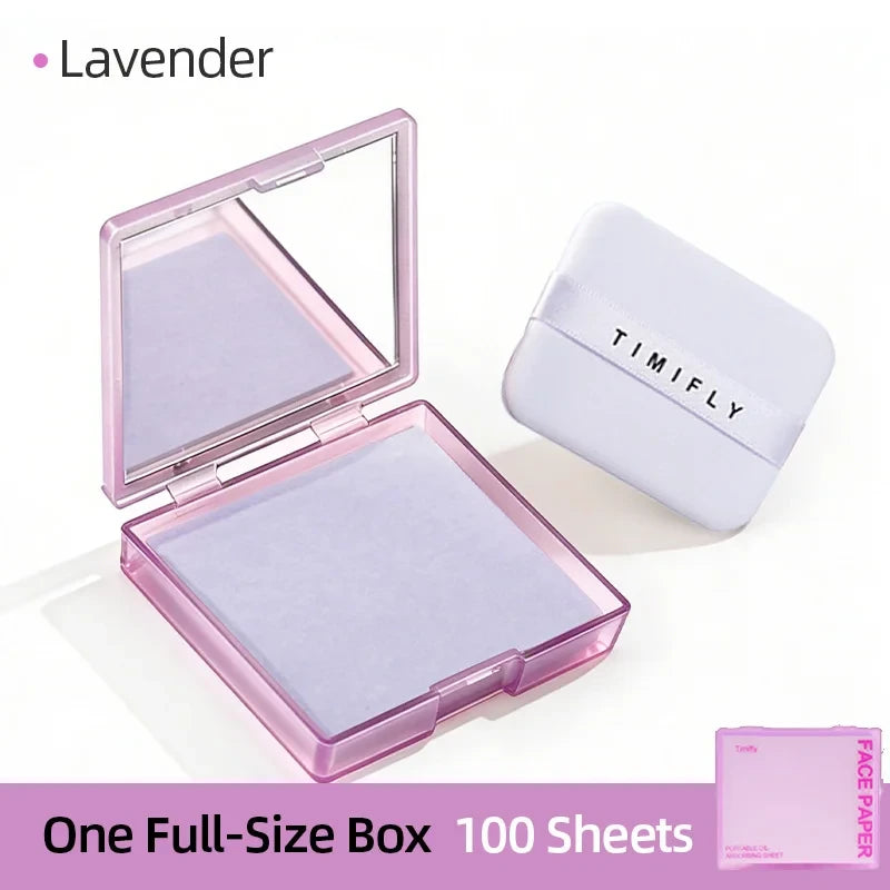 Portable Oil Blotting Paper Set for Effortless On-the-Go Shine Control