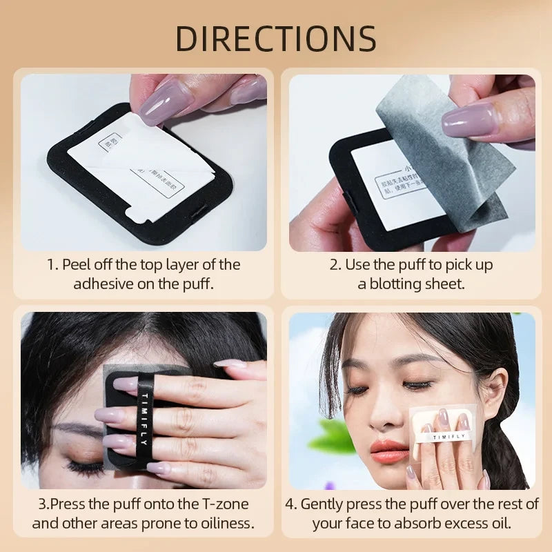 Portable Oil Blotting Paper Set for Effortless On-the-Go Shine Control