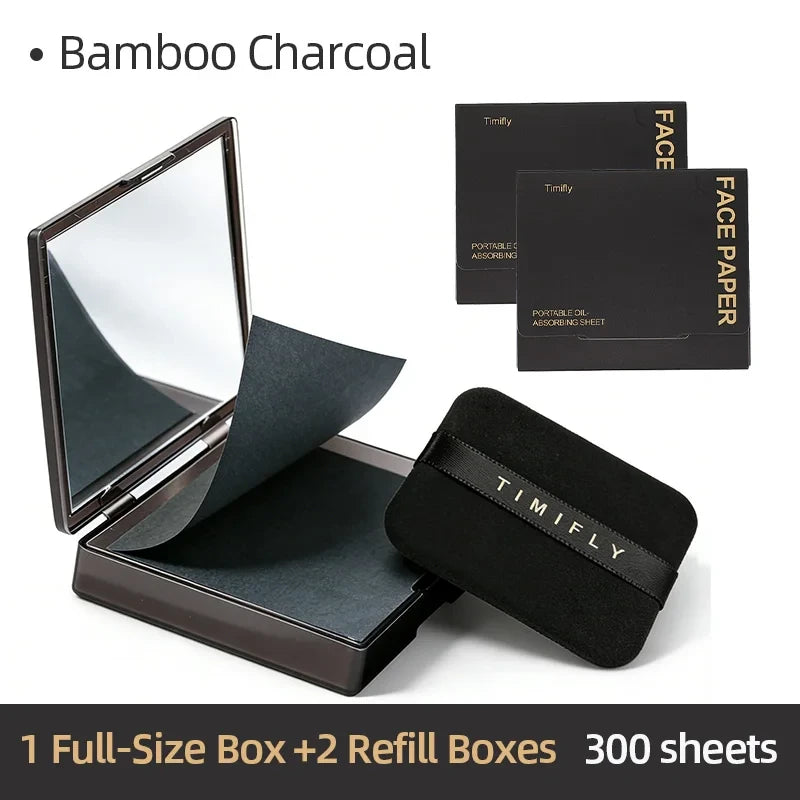 Portable Oil Blotting Paper Set for Effortless On-the-Go Shine Control