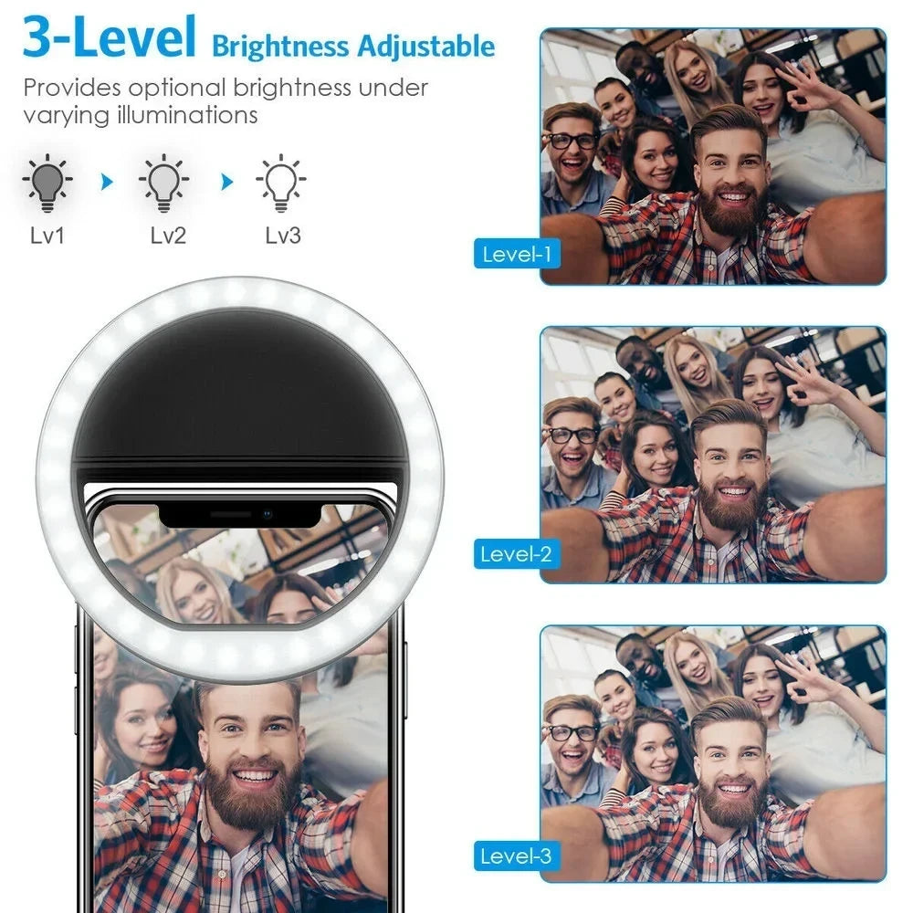 Portable Mobile Selfie Ring Light