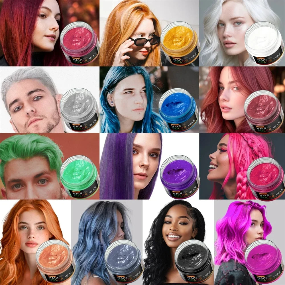 Temporary Colorful Hair Styling Wax