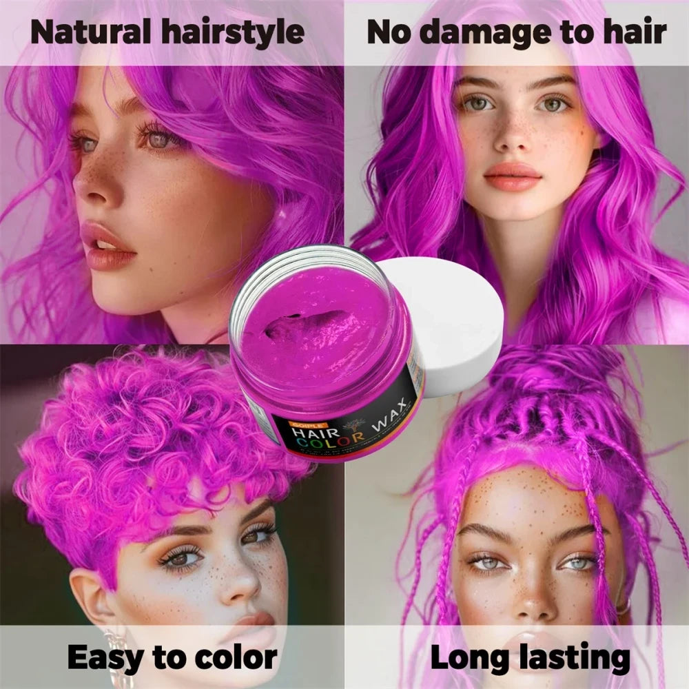 Temporary Colorful Hair Styling Wax