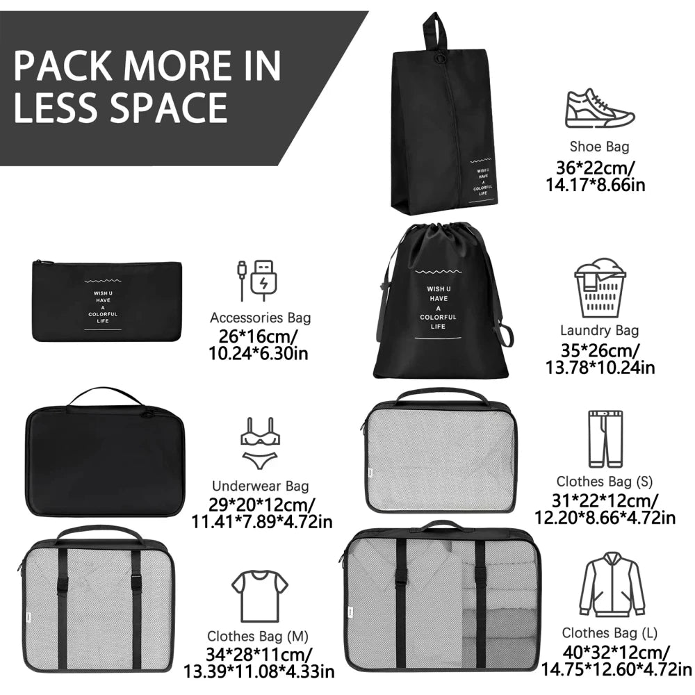 Portable Luggage Packing Cube Set