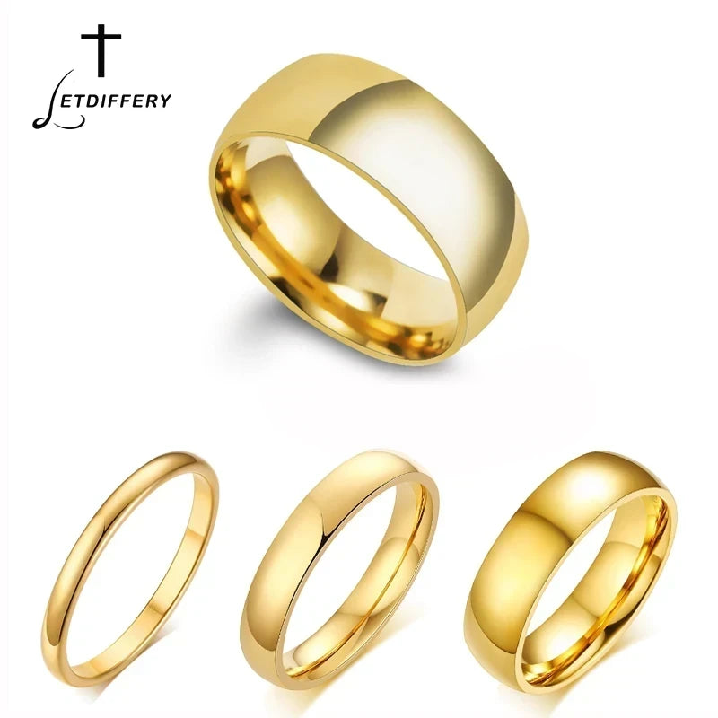 Minimalist Stainless Steel Wedding Band