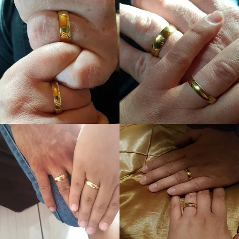 Minimalist Stainless Steel Wedding Band