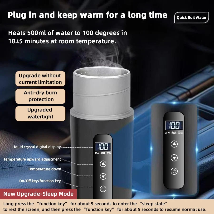 Portable Car Heating Travel Kettle