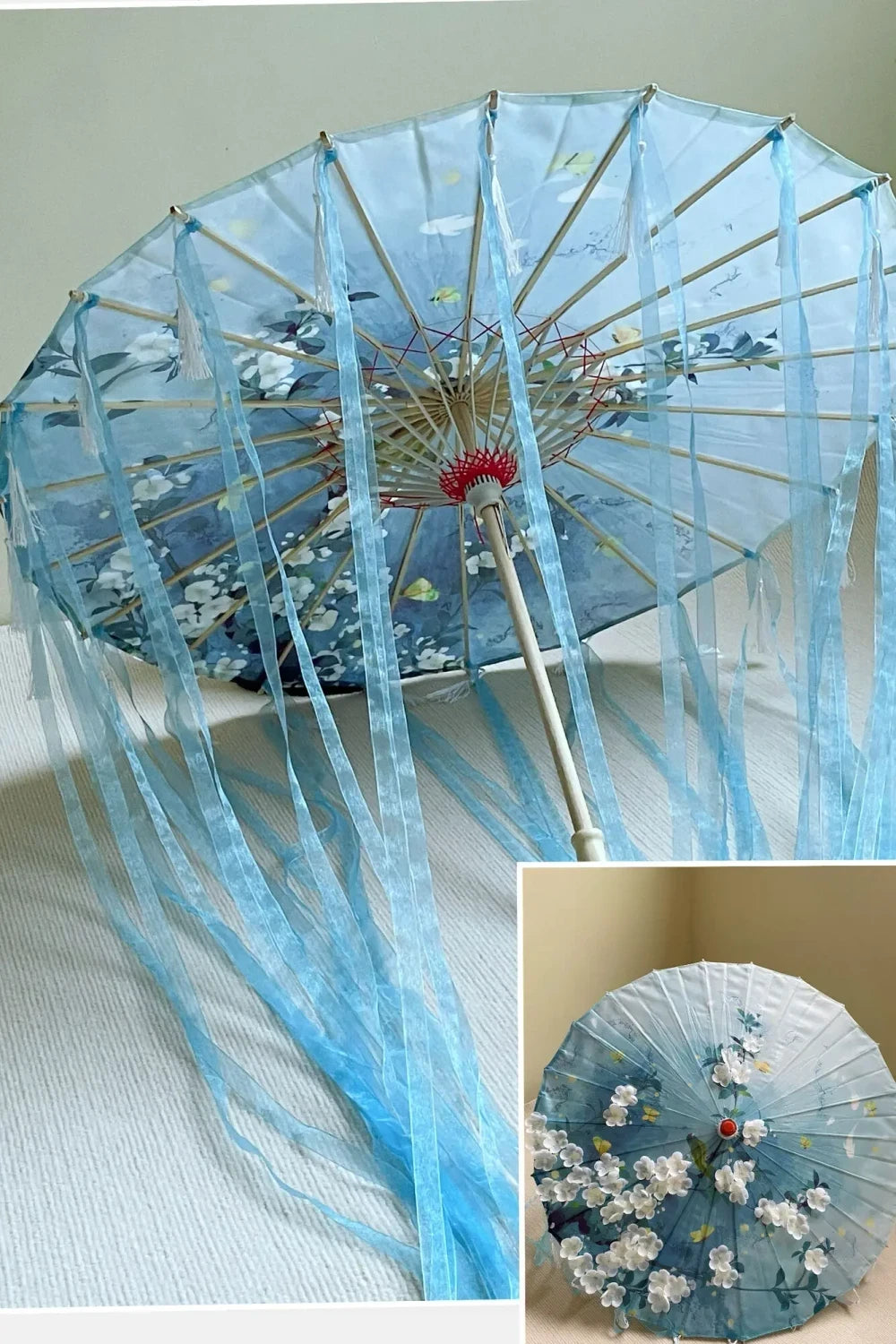 Antique Oiled Paper Parasol for Timeless Stage Elegance