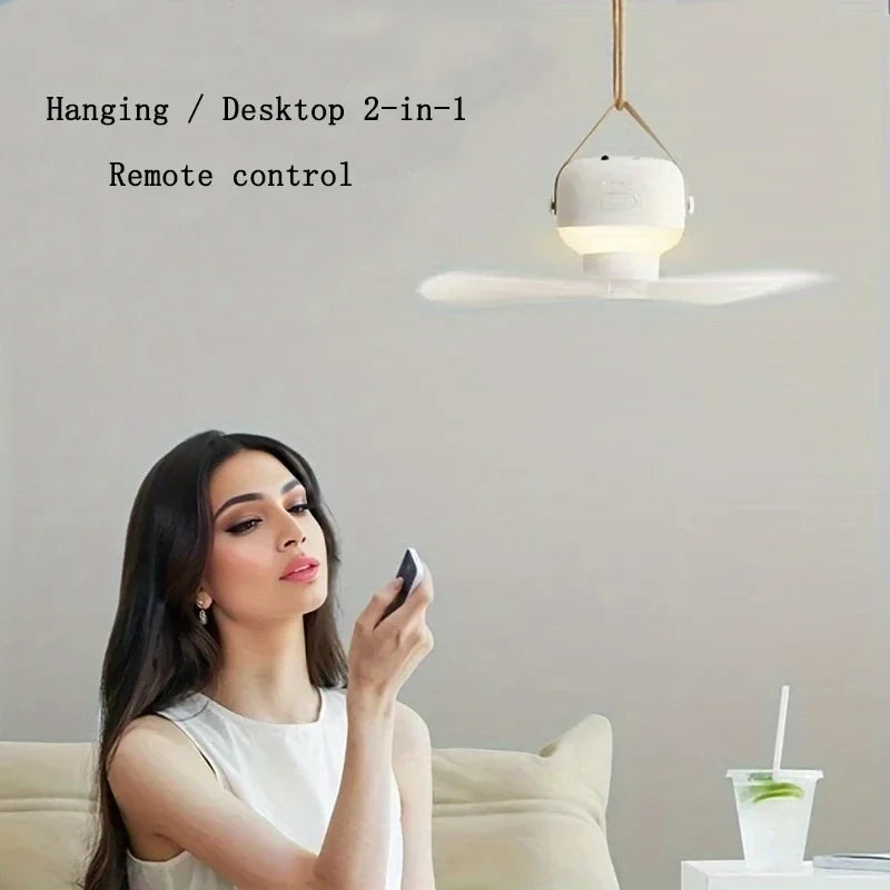 Portable Wireless Ceiling Fan Light