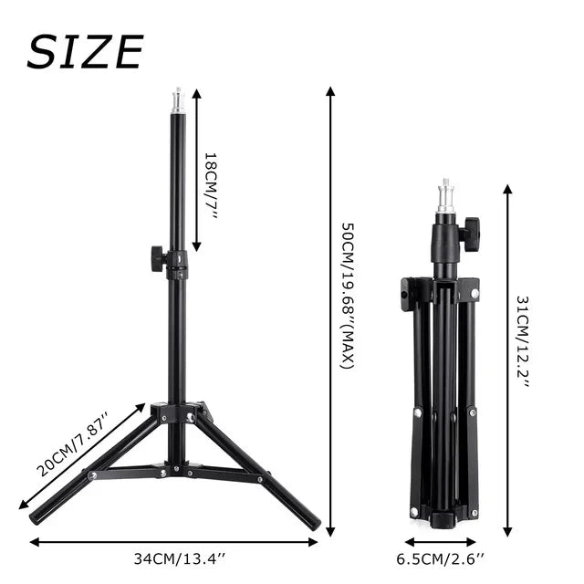 Dimmable LED Ring Light with Tripod