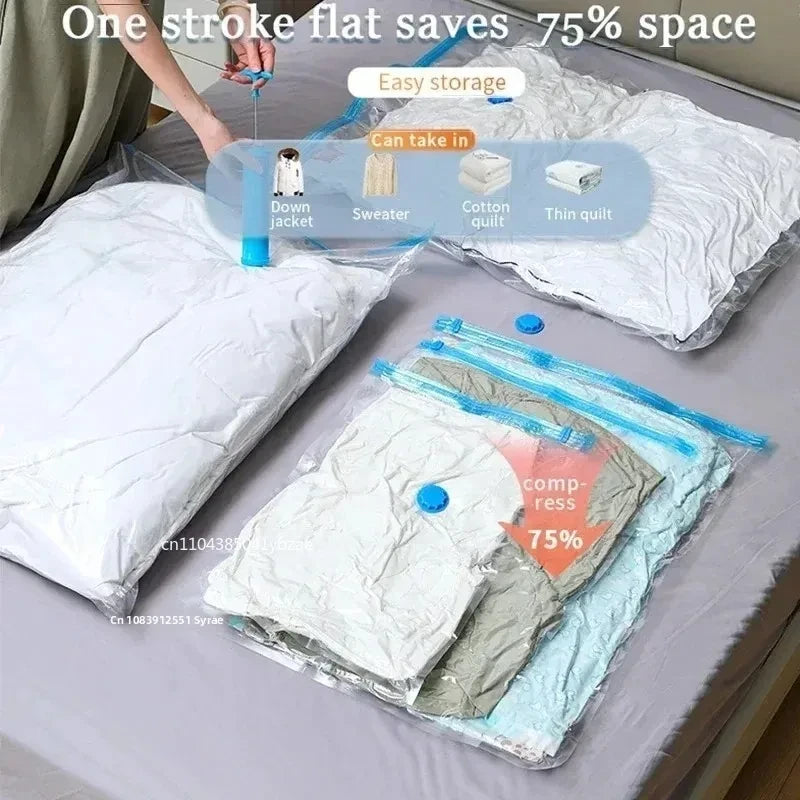 Transparent Vacuum Compression Storage Bags