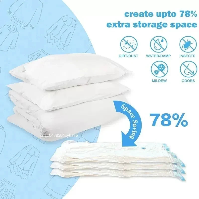Transparent Vacuum Compression Storage Bags