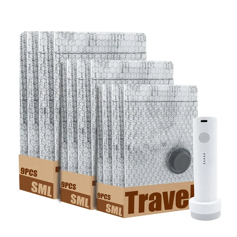 Vacuum Storage Bags with Portable Pump