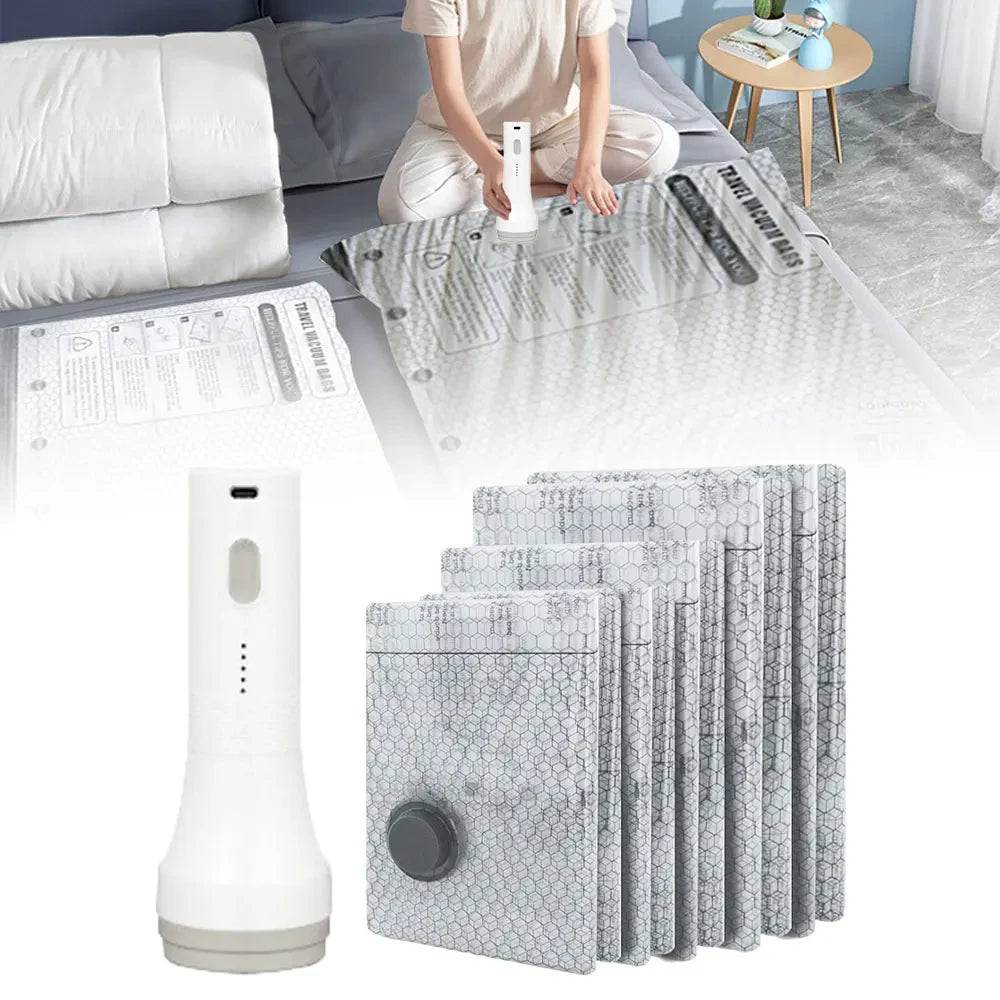 Vacuum Storage Bags with Portable Pump
